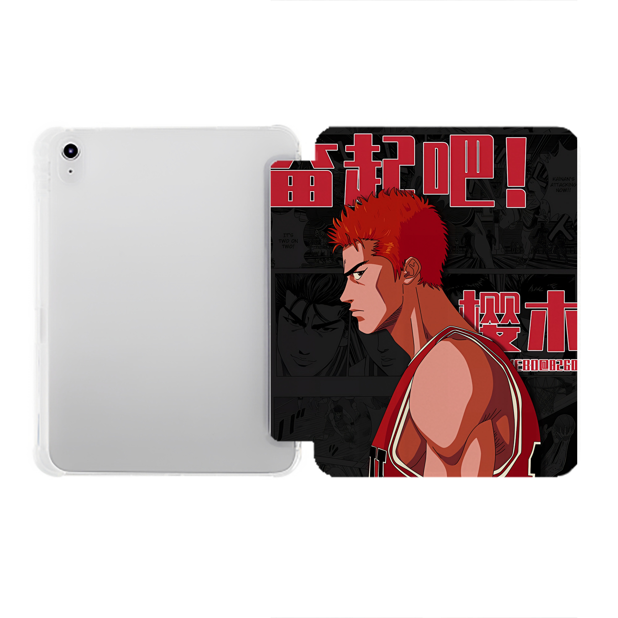 （画像用） SLAM DUNK／スラムダンク IPad ケース ペン収納付き 三つ折りスタンド PUレザー×シリコン 対応機種9.5/10.5/10.9インチ